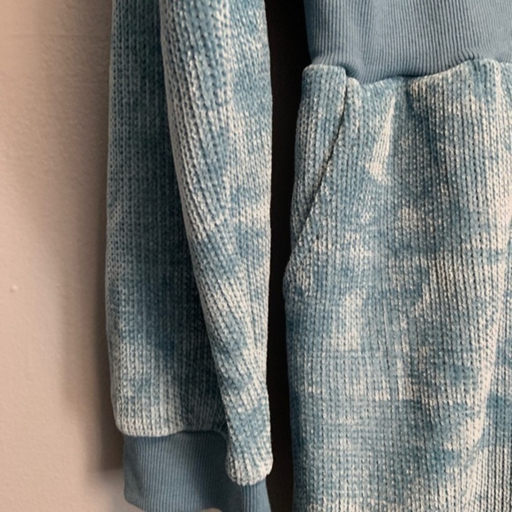 Fashion Nova Weekend Vibe Chenille Sweatshirt Dress - Blue - Picture 14 of 16